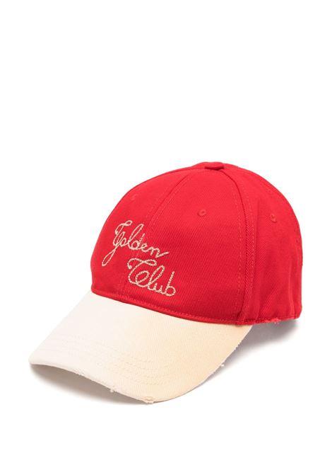 Red embroidered cap Golden goose - unisex